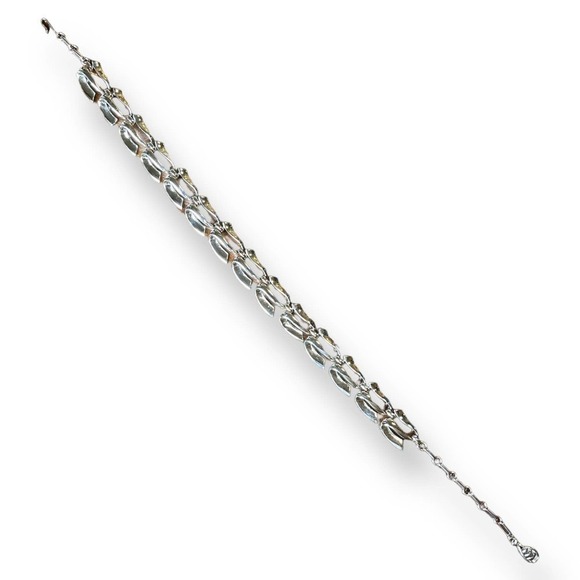 Coro VTG Silver Tone S Link Fashion Necklace Collar Chocker Signed 13 to 17 in - Picture 7 of 9